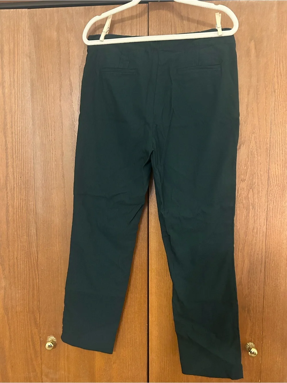 Hilary Radley Dark Green Straight-Leg Trousers - Picture 6 of 7